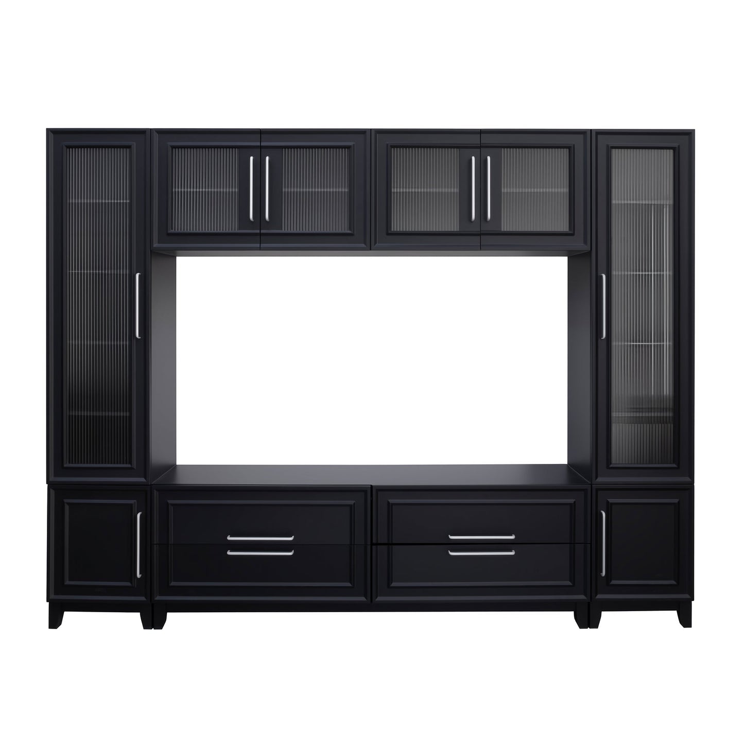 Vibe Haus 102" W Wall Unit Modern Entertainment Center