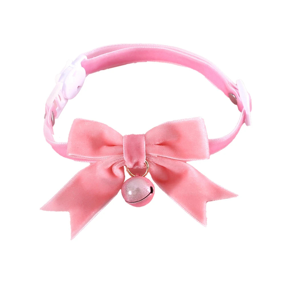 Cats Collar Lace Bow Tie hanging pearl