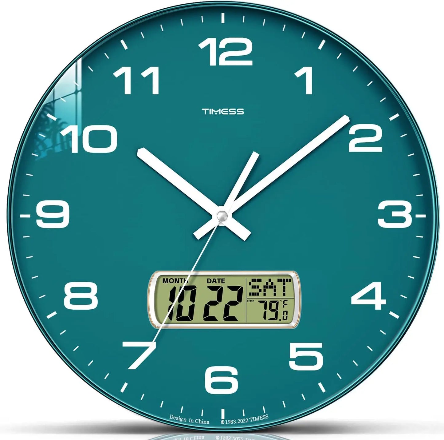 Calendar Wall Clock,3 Sizes 4 Colors