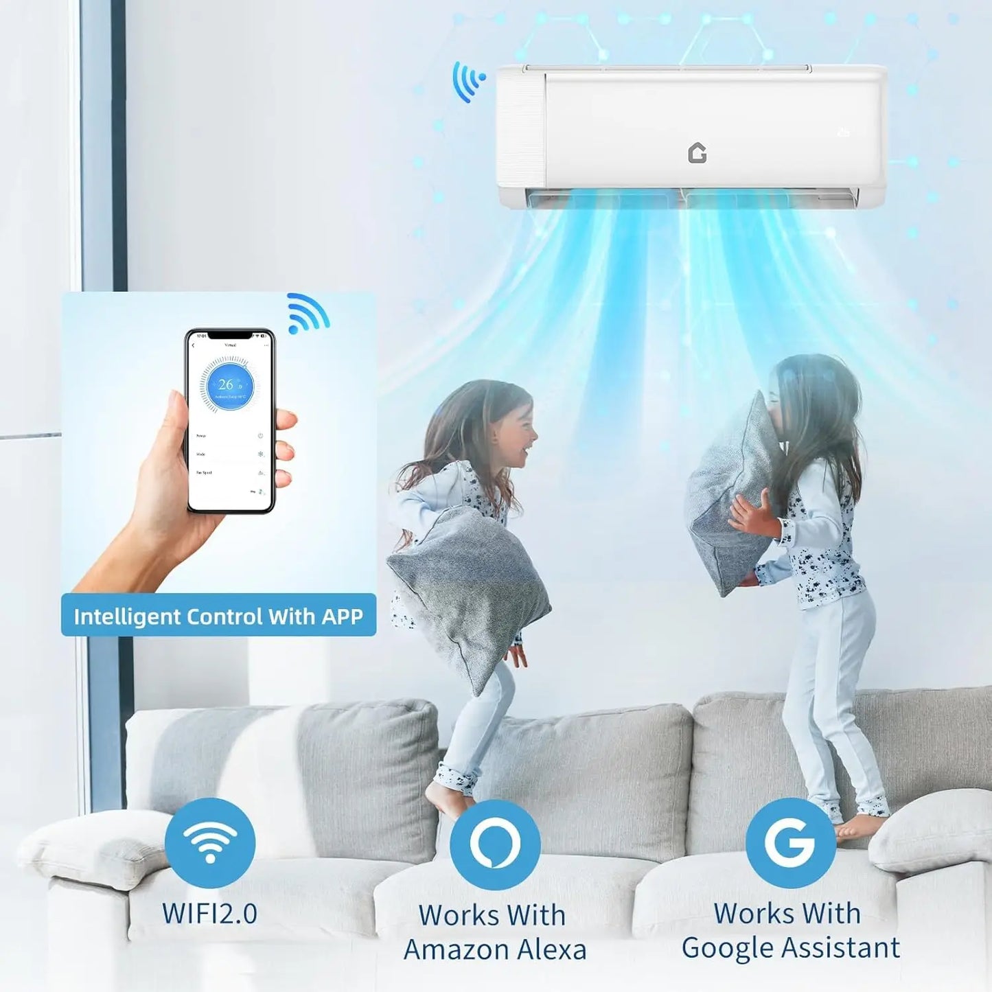 24000 BTU Mini Split AC and Heating System