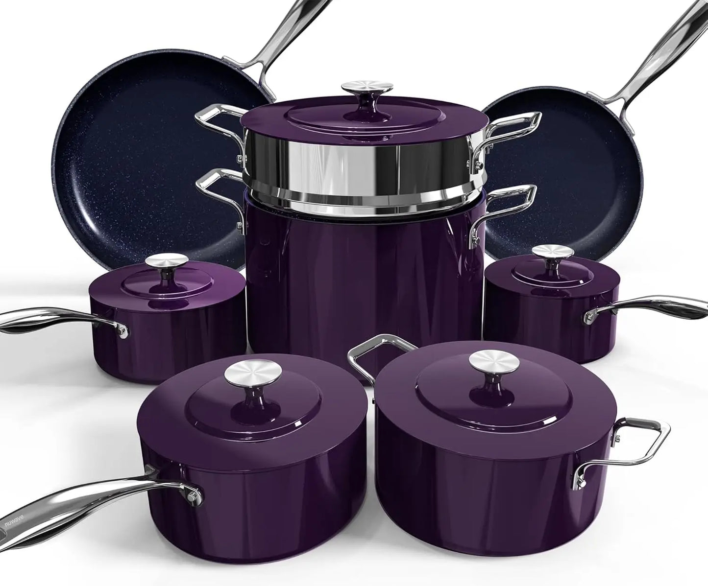 13Pc Lightweight Cookware Set, Non-Stick, Stay-Cool Handles