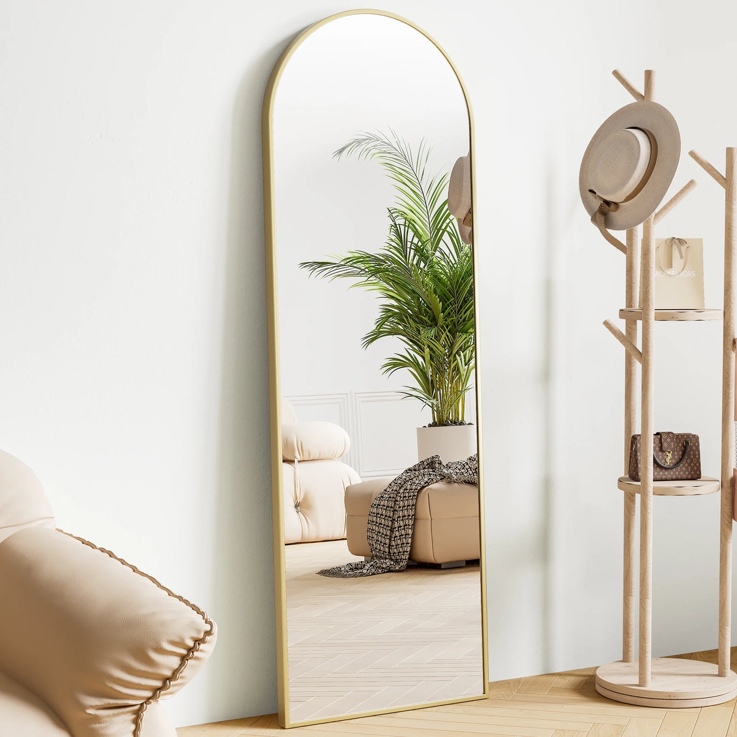 64"x21" Full Body Wall Mirror, Standing, Hanging, Leaning