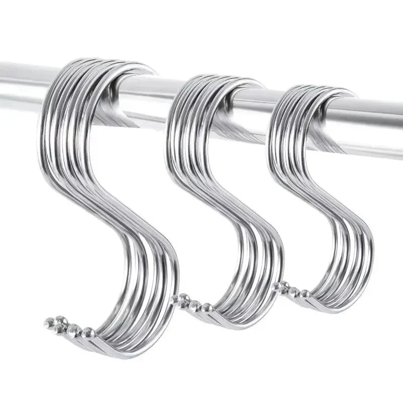 10-30PCS Metal S Hooks Stainless Steel