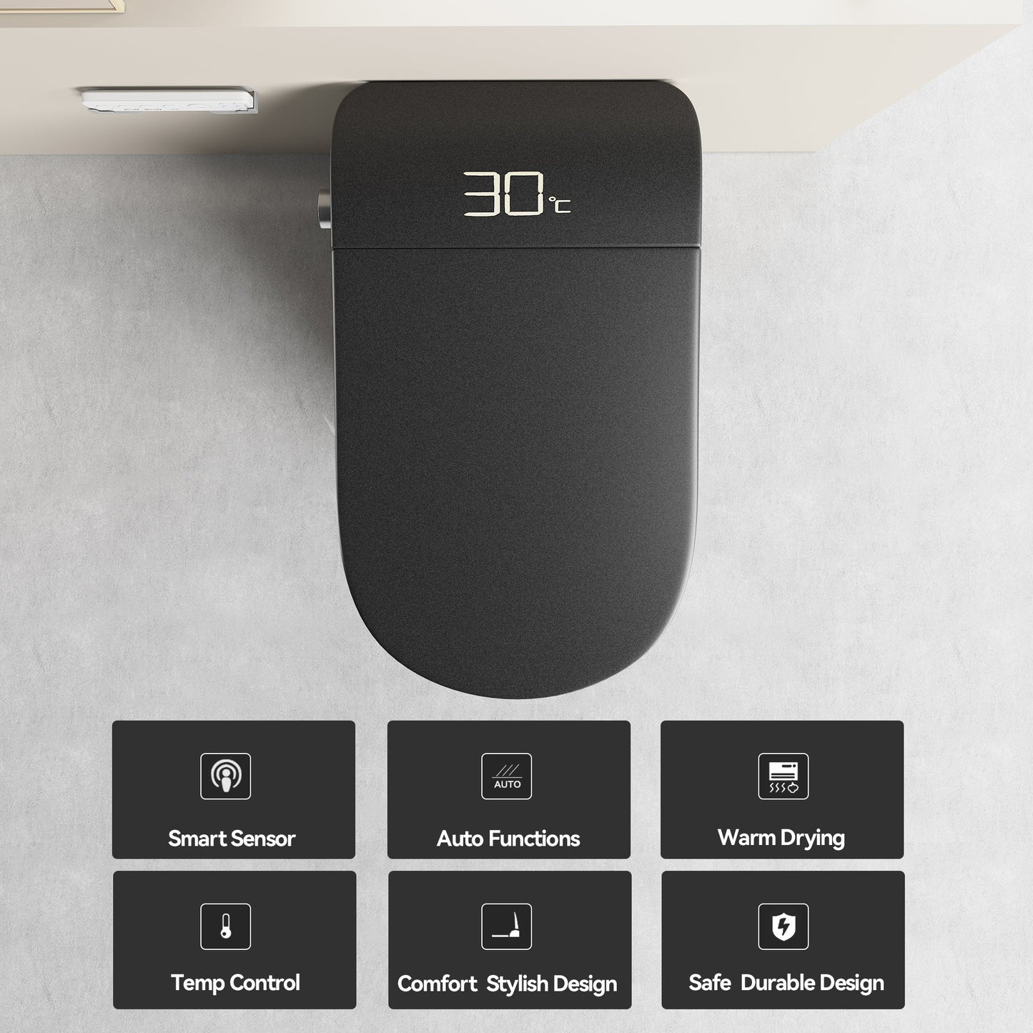 Unique Smart Toile with Built-In Bidet and Intelligent Features