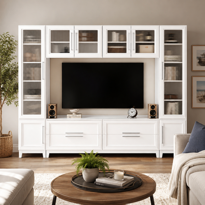 Vibe Haus 102" W Wall Unit Modern Entertainment Center
