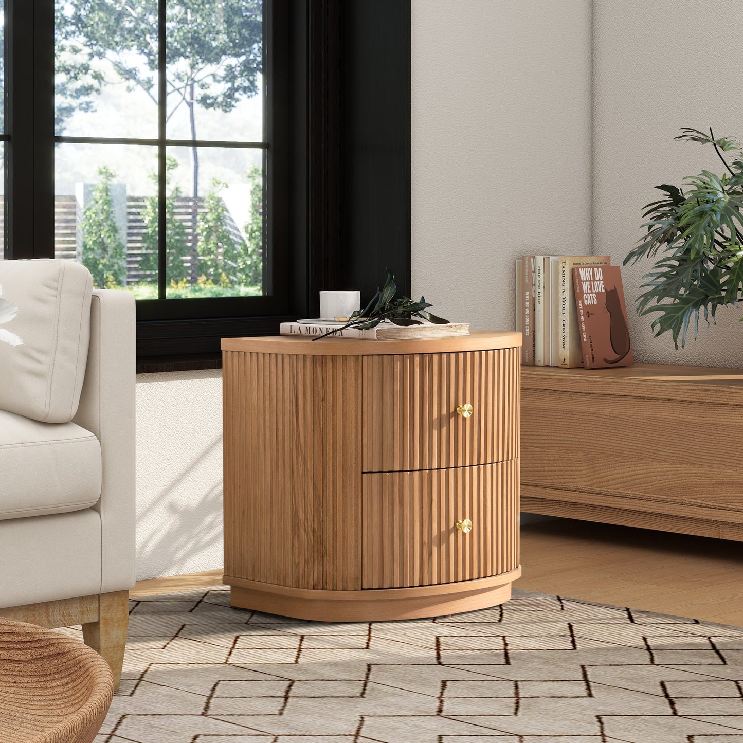 Valentine 24" 2-Drawer Storage Side Table