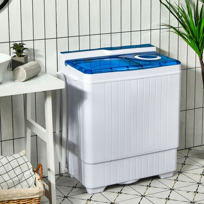 26 Pound Portable Semi-automatic Washing Machine with Built-in Drain Pump