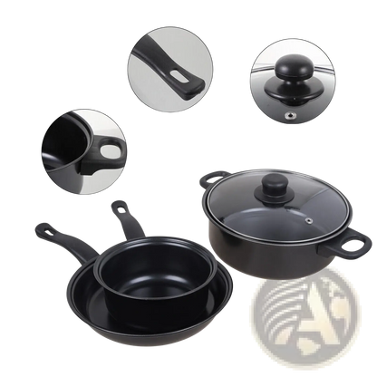 13 Piece Non Stick Cookware Set with Glass Lids