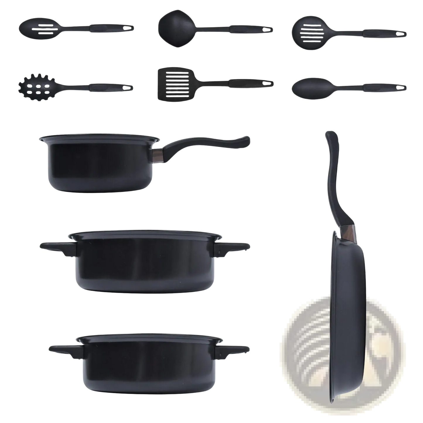 13 Piece Non Stick Cookware Set with Glass Lids