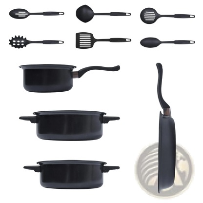 13 Piece Non Stick Cookware Set with Glass Lids