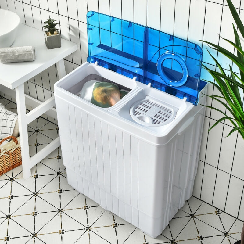 26 Pound Portable Semi-automatic Washing Machine with Built-in Drain Pump