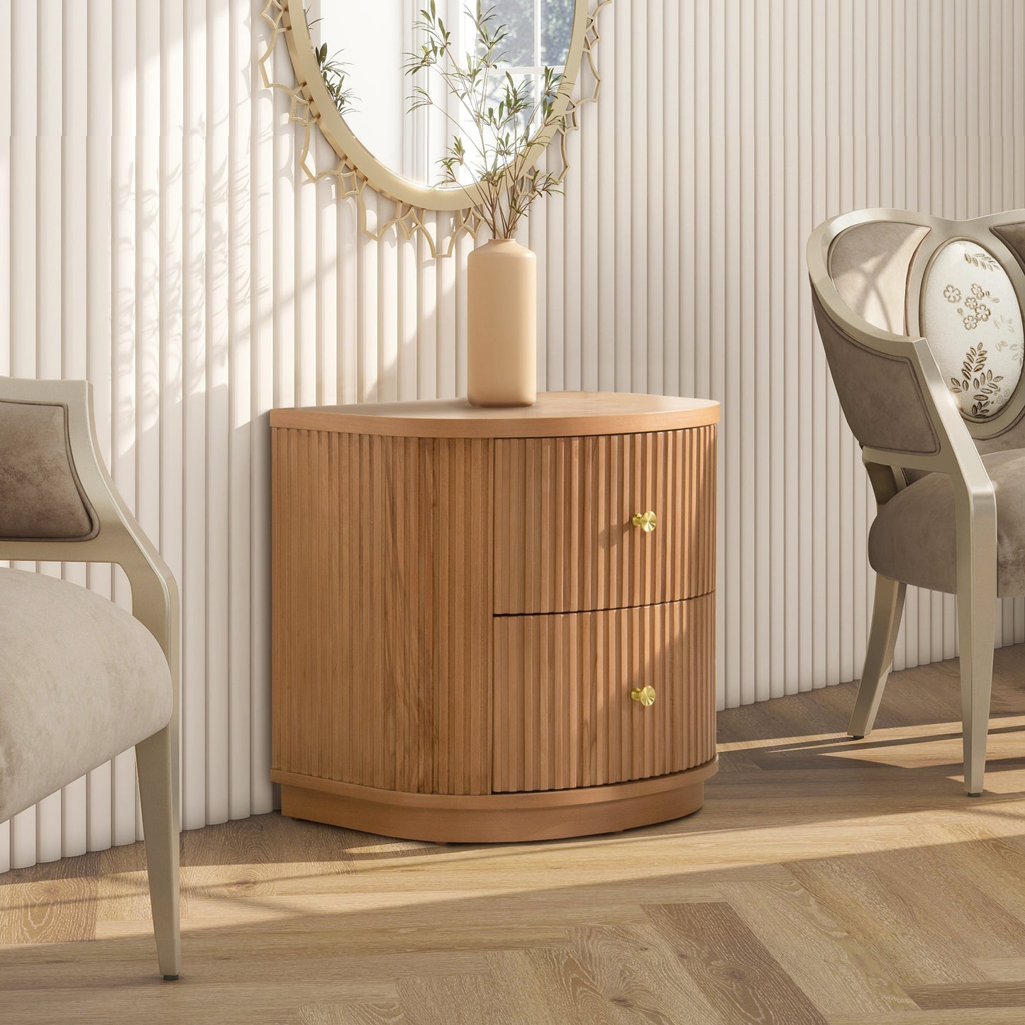 Valentine 24" 2-Drawer Storage Side Table