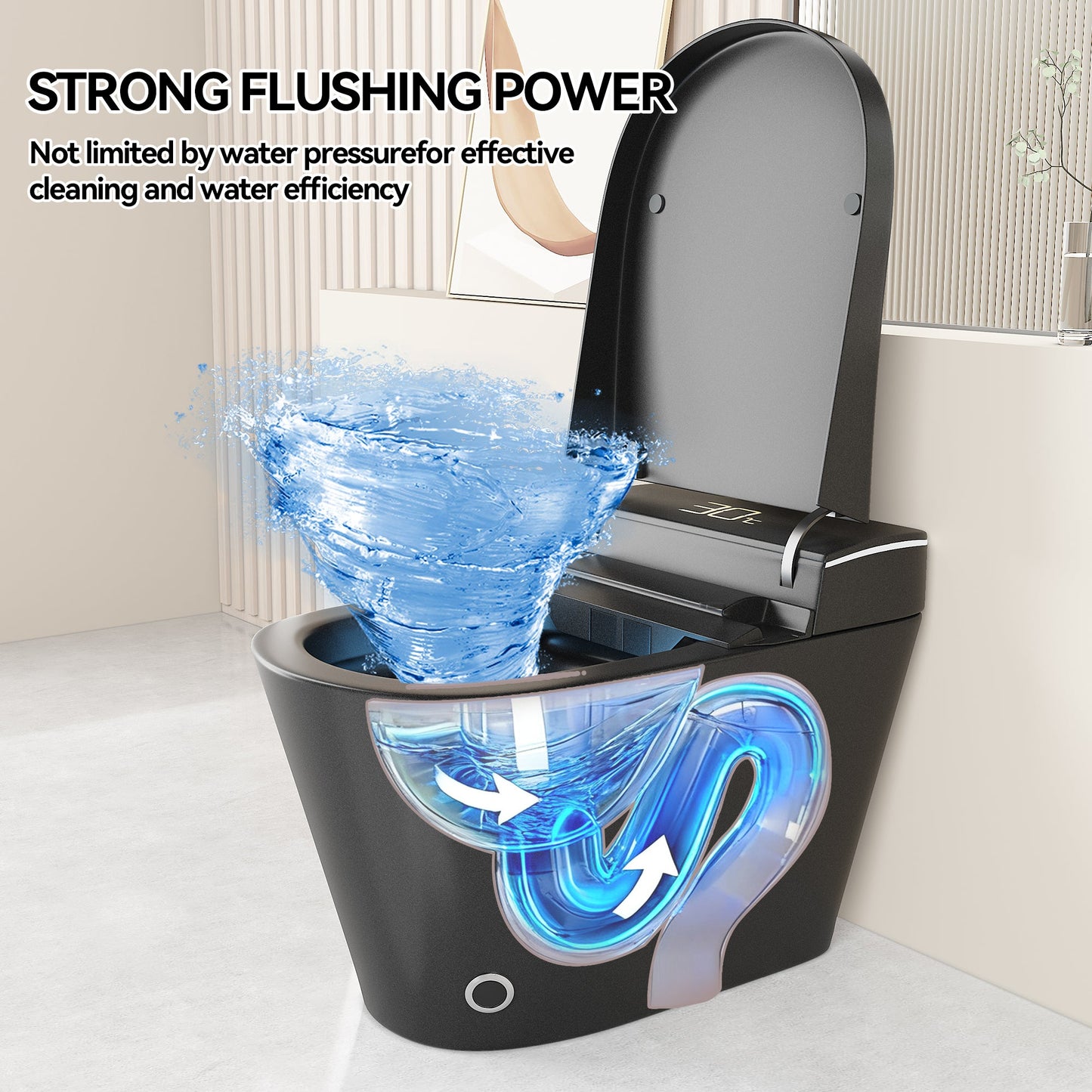 Unique Smart Toile with Built-In Bidet and Intelligent Features