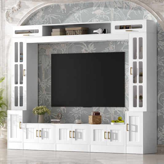 Vibe Haus 98.4" Wall Unit Entertainment Center