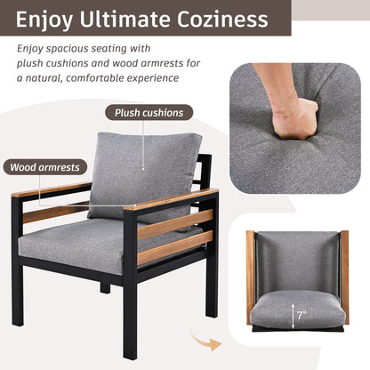 GO 4-Piece Outdoor Furniture Sofa Set for Garden