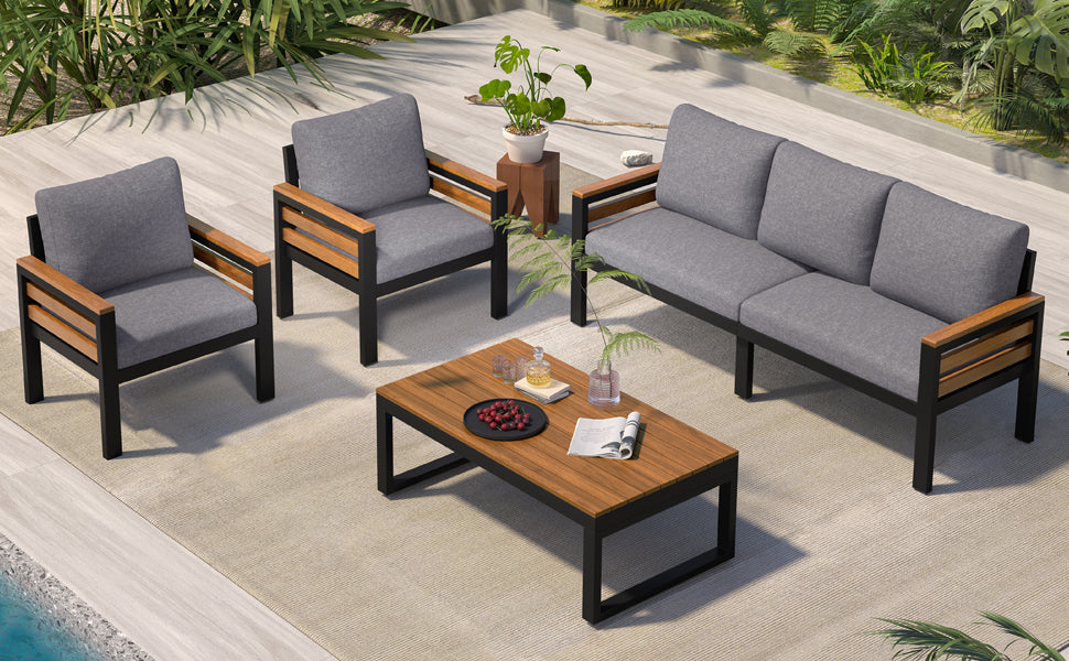 GO 4-Piece Outdoor Furniture Sofa Set for Garden