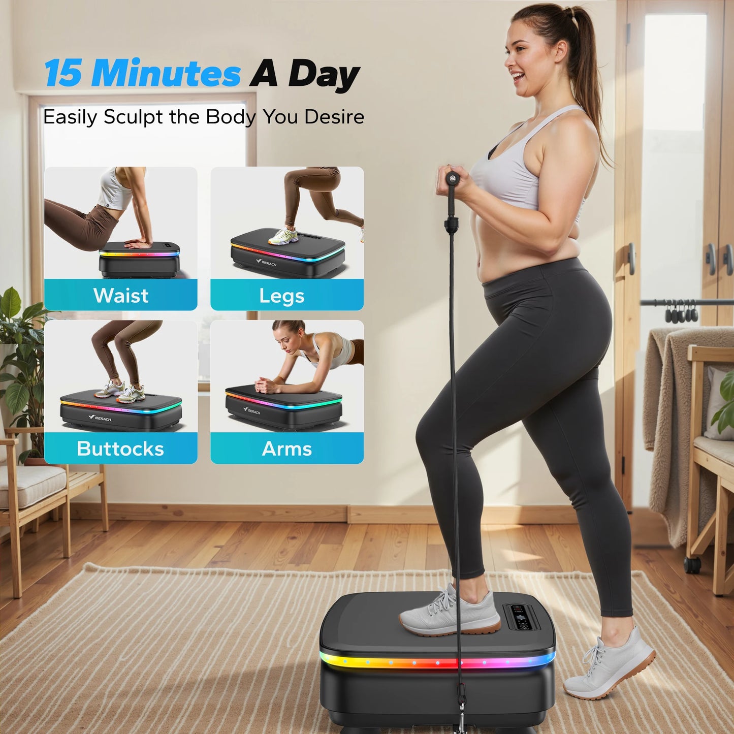 Vibration Plate Exercise Machine, Light Whole Body Workout
