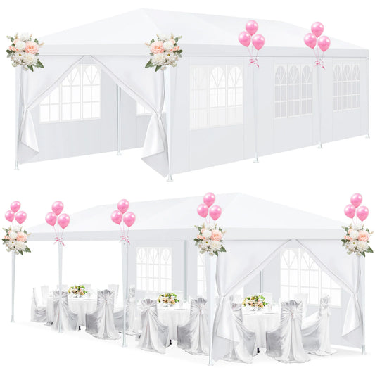 10x10/10x20/10x30ft Party Tent Outdoor Canopy Removable Sidewalls