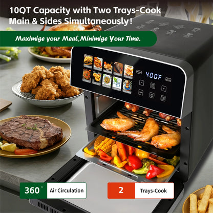 Air Fryer Toaster Oven Family Size Compact