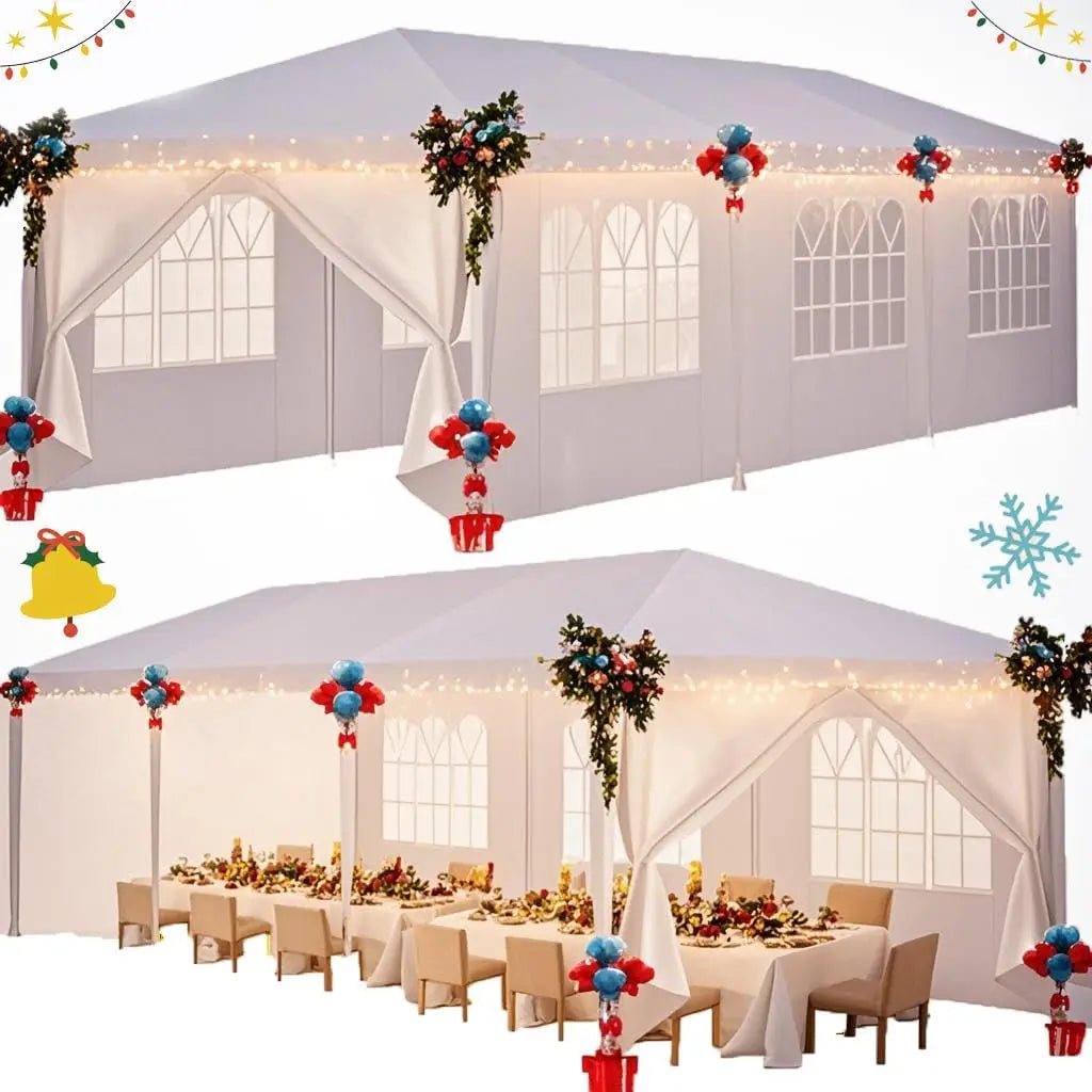10x10/10x20/10x30ft Party Tent Outdoor Canopy Removable Sidewalls