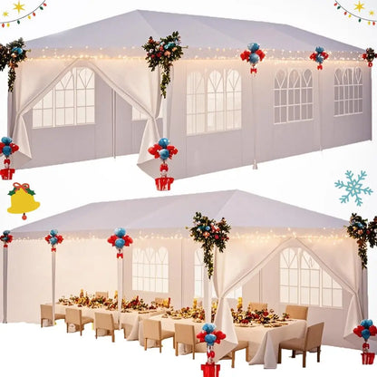 10x10/10x20/10x30ft Party Tent Outdoor Canopy Removable Sidewalls