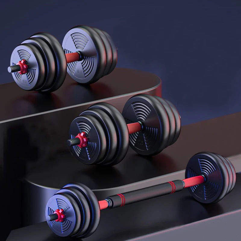 5-44lbs Adjustable Dumbbell, Barbell Set, Anti-Slip Grip