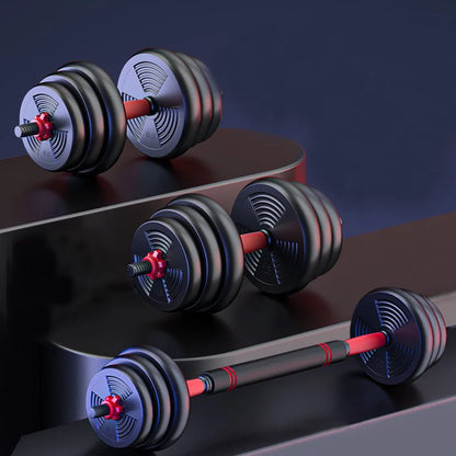 5-44lbs Adjustable Dumbbell, Barbell Set, Anti-Slip Grip
