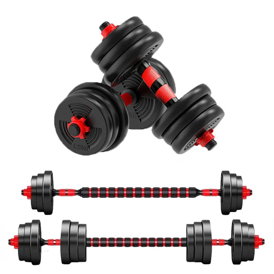 5-44lbs Adjustable Dumbbell, Barbell Set, Anti-Slip Grip