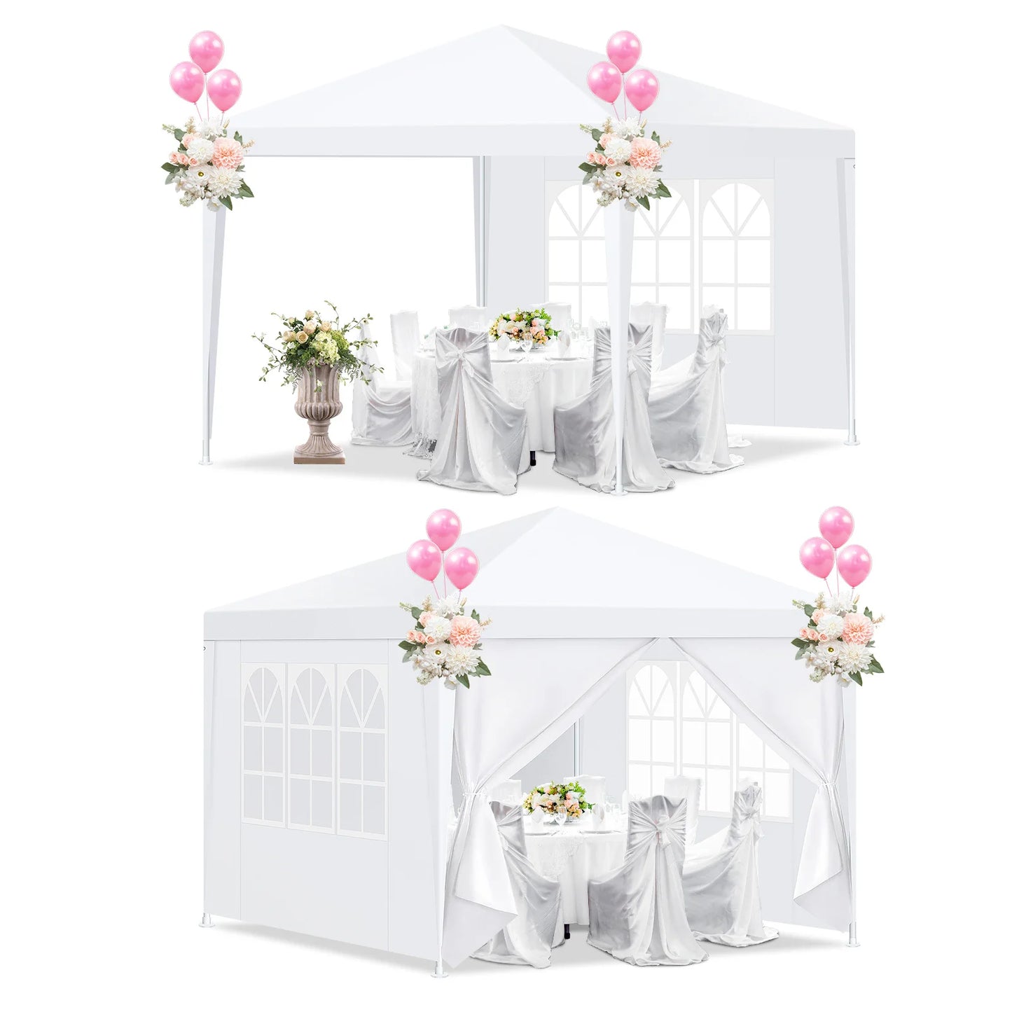 10x10/10x20/10x30ft Party Tent Outdoor Canopy Removable Sidewalls