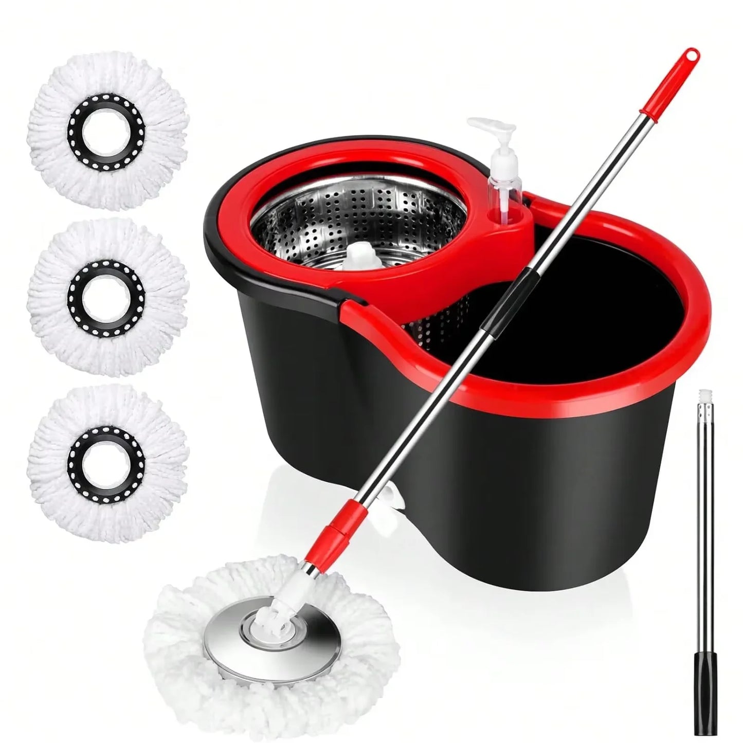 Spin Mop Bucket Set with Soap Dispenser