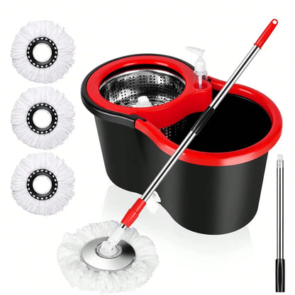Spin Mop Bucket Set with Soap Dispenser