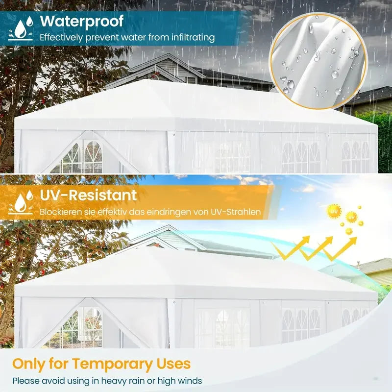 10x10/10x20/10x30ft Party Tent Outdoor Canopy Removable Sidewalls