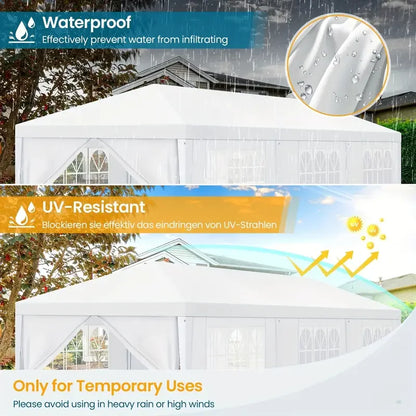 10x10/10x20/10x30ft Party Tent Outdoor Canopy Removable Sidewalls