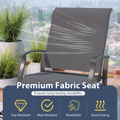 Outdoor Glider Chairs Set of 2 with Ergonomic Backrest and Seat