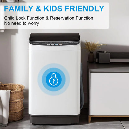 Portable, Full-Automatic Laundry Machine 10 Cycles