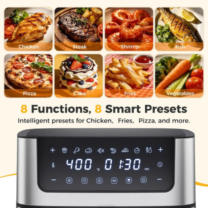 6.34 QT Air Fryer 8-in-1 Presets