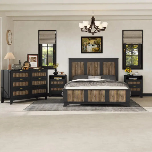 4 Piece Bedroom Furniture Set, Queen Size