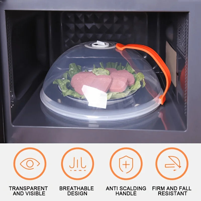 Microwave Food Cover, Steam Vents, Handle Easy