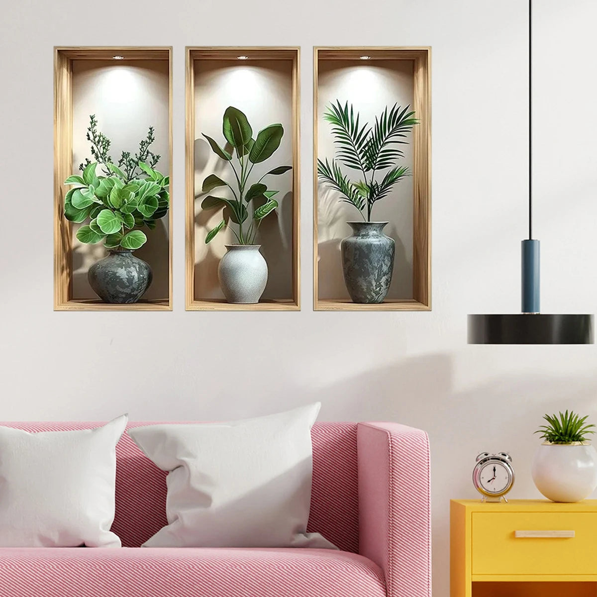 Jungle Theme Wall Decal Set 3D Plants