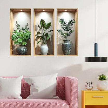 Jungle Theme Wall Decal Set 3D Plants