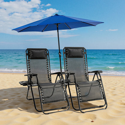 Portable Recliner Camping Patio Outdoor Lounge Chair