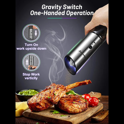 salt and pepper grinder set, USB rechargeable