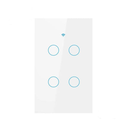 Tuya Smart Switches US Neutral Wire/No Neutral Wire Required 1/2/3/4 Gang Light WiFi Touch Switch Work with Alexa Google Home