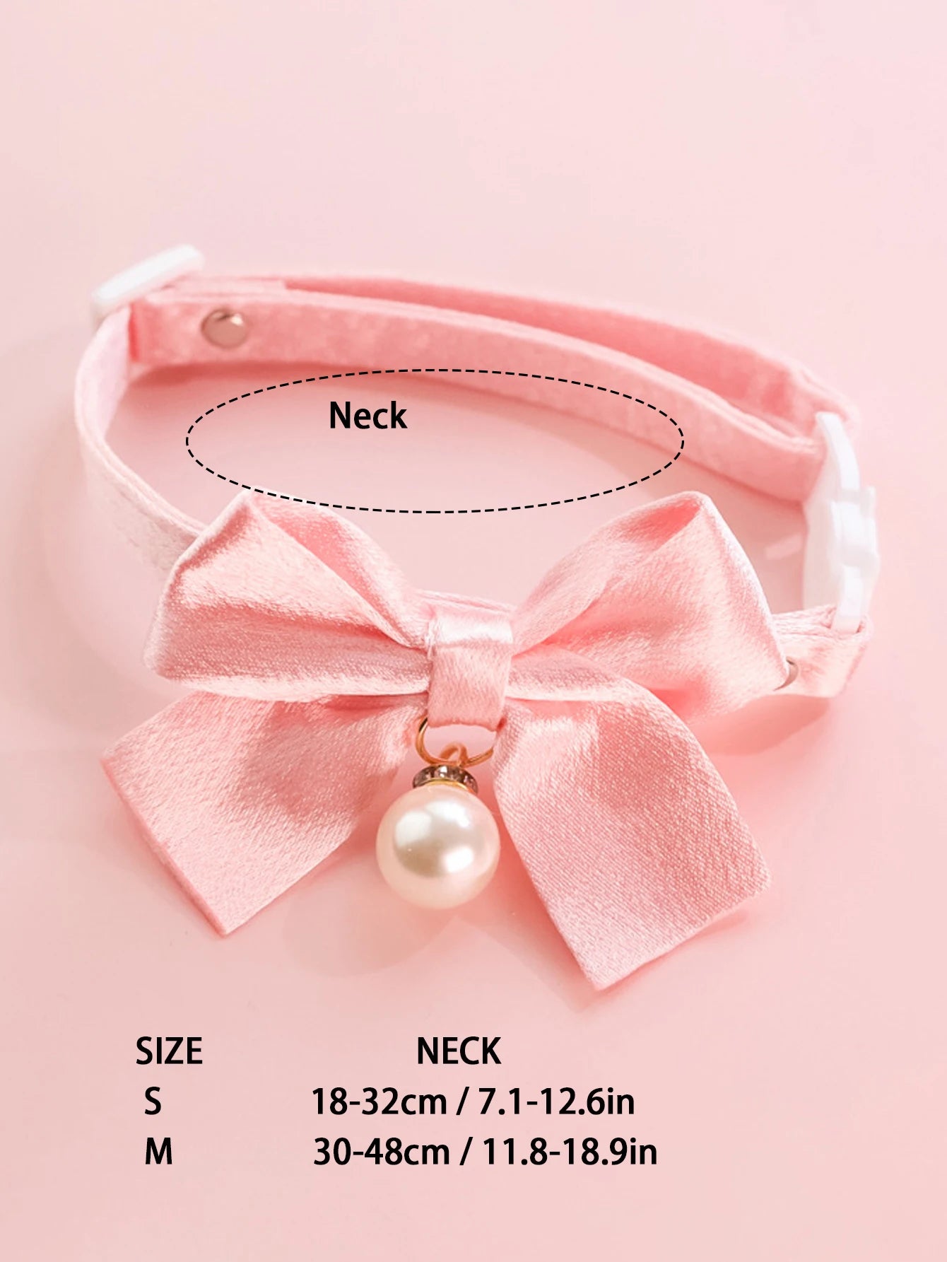 Cats Collar Lace Bow Tie hanging pearl