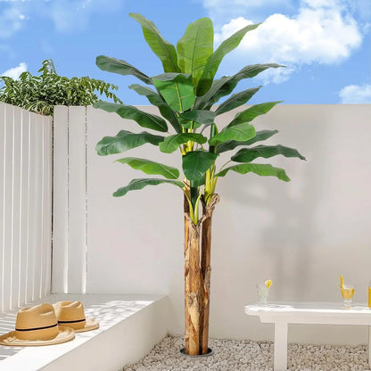 Artificial Banana Tree with Grey Planter