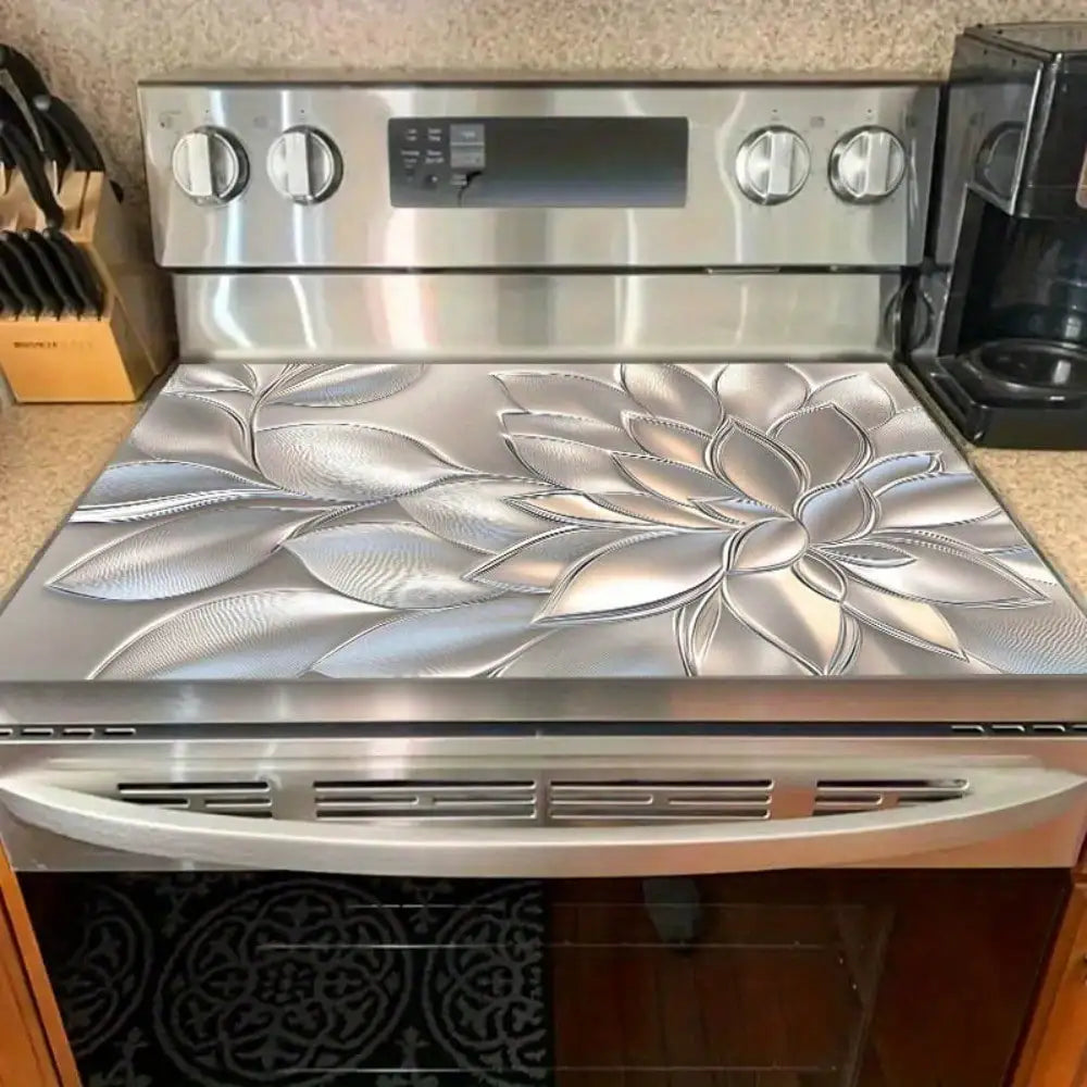 Stove Cover, 2D Golden Three-Dimensional Petal