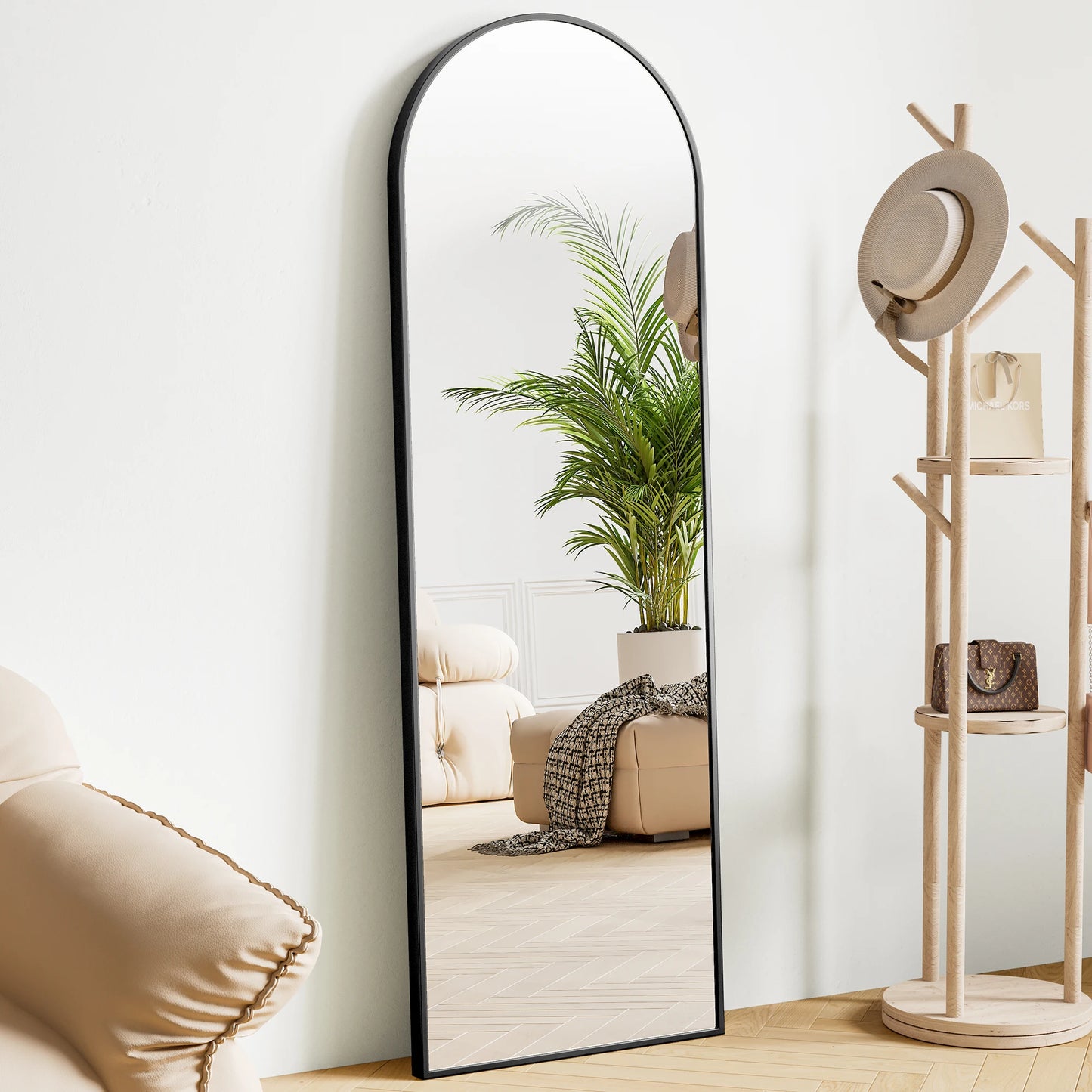 64"x21" Full Body Wall Mirror, Standing, Hanging, Leaning