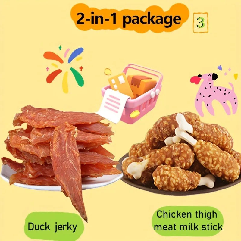 1-1.2lb Mixed Flavor Series, Cheese Duck, Chicken Jerkey