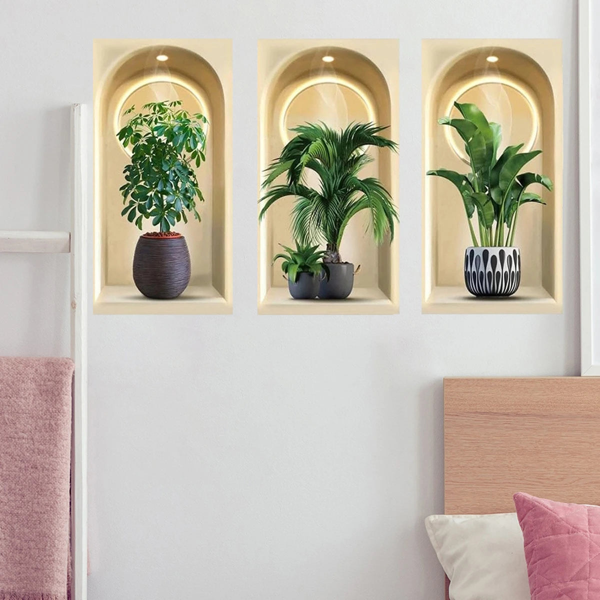 Jungle Theme Wall Decal Set 3D Plants