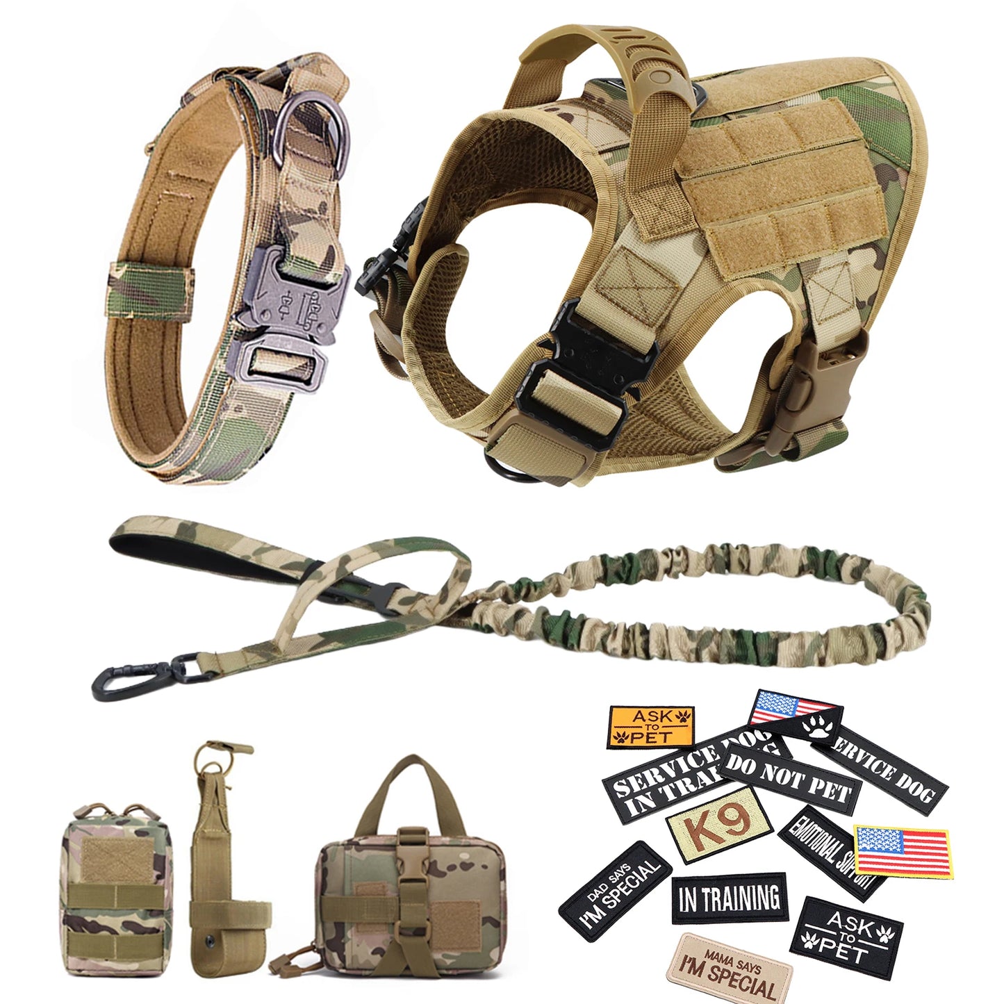 Military Large Dog Harness Collar, Harnesses, Accessories